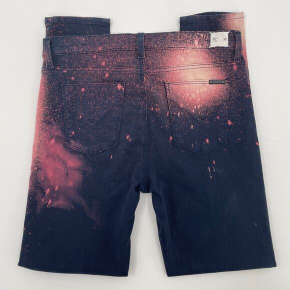 Hudson Women's Nico Super Skinny Midrise Jeans, Sz. 32 Artsy Cosmo Tie Dye Edgy - Picture 11 of 16